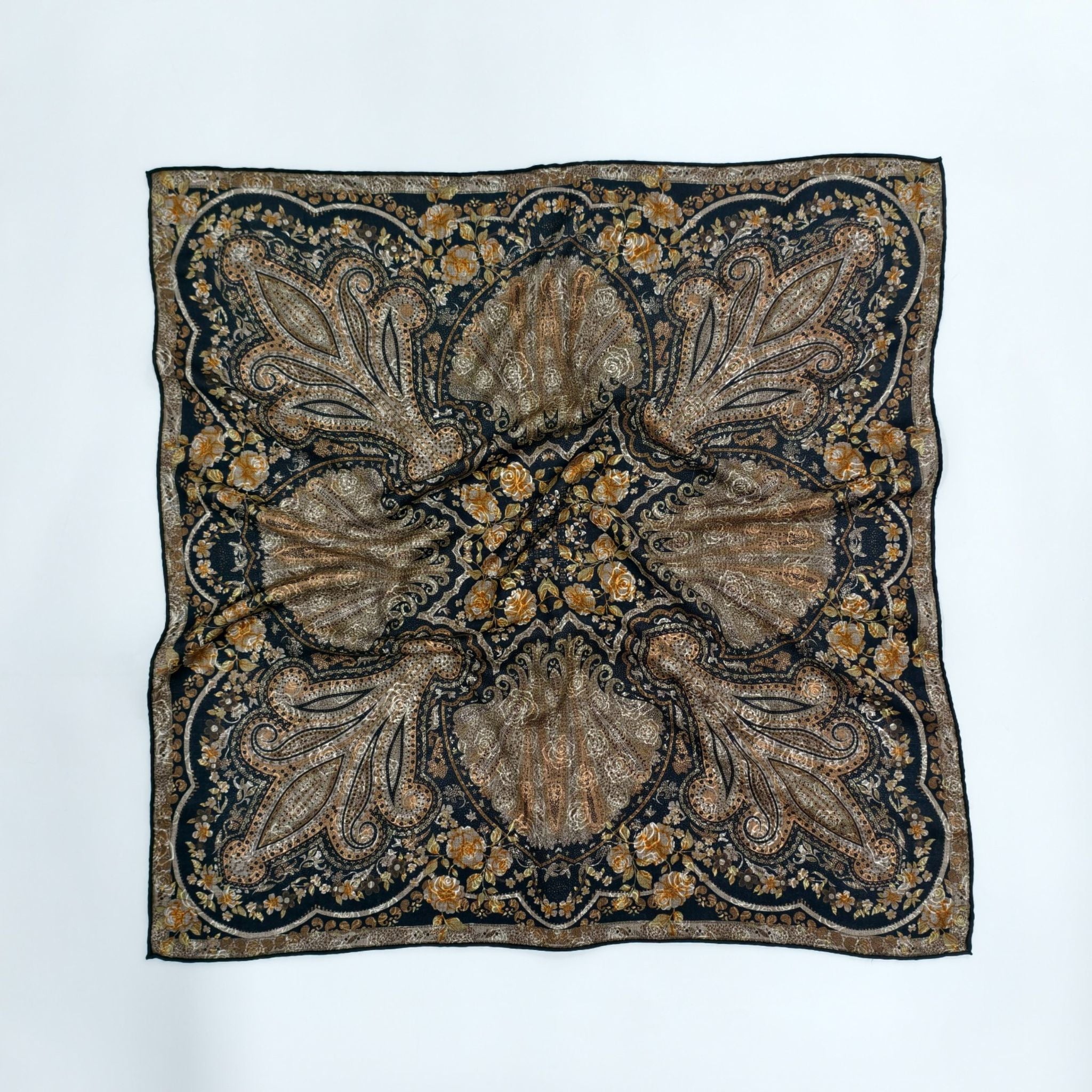 Silk scarf - Blue Stripes | 68 CM