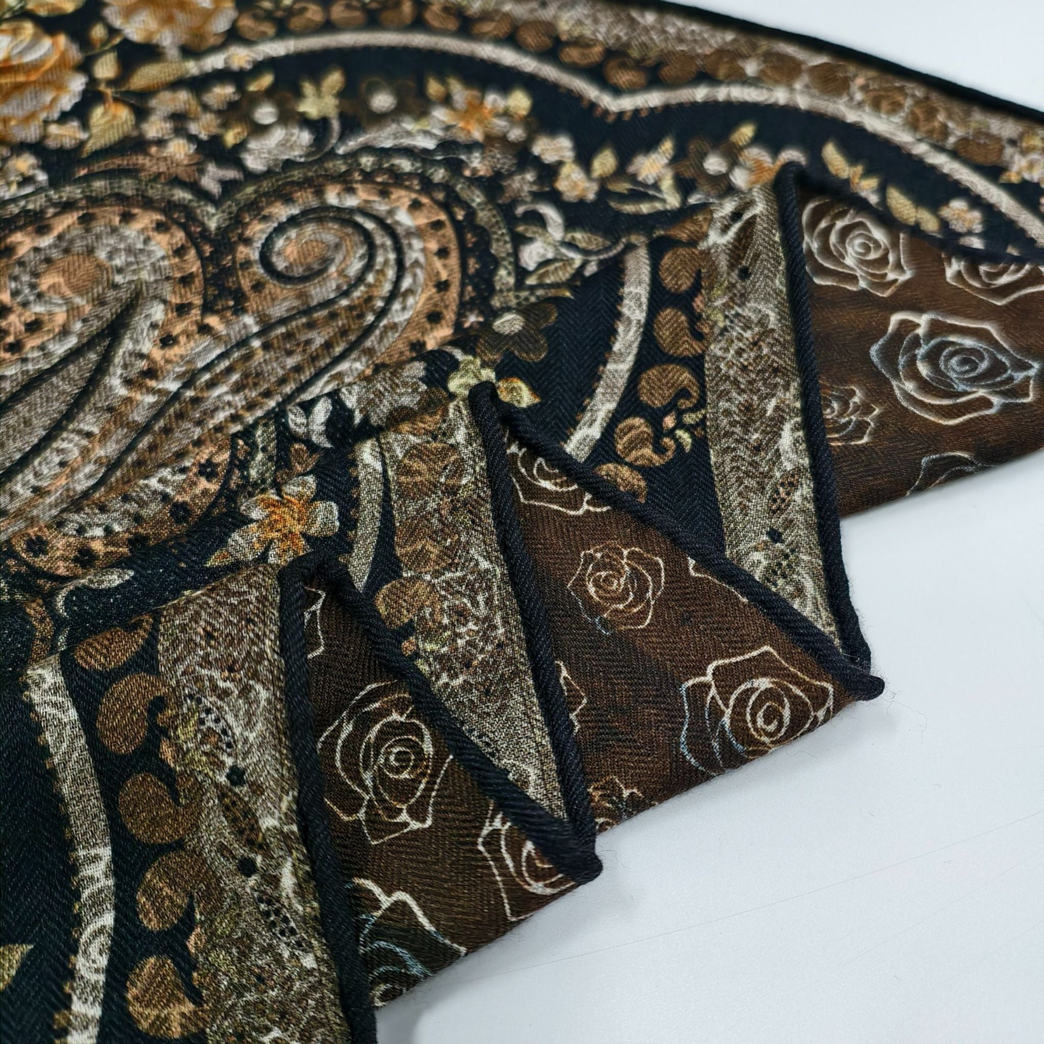 Silk scarf - Blue Stripes | 68 CM