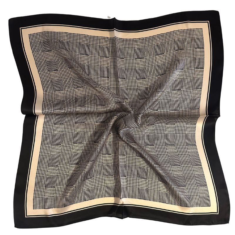 Silk scarf | Blackstripes | 68 CM