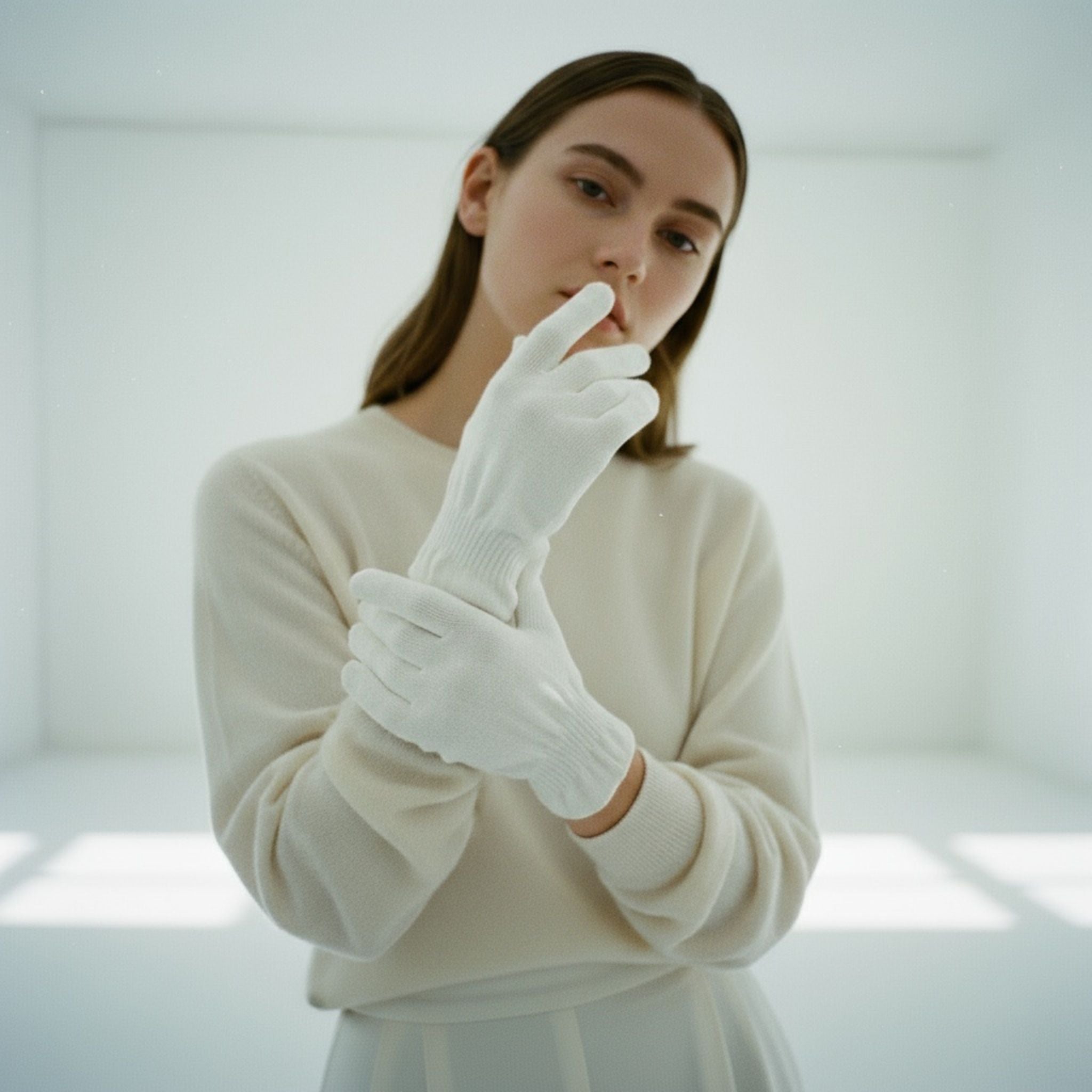 Silk gloves - 100% spun silk