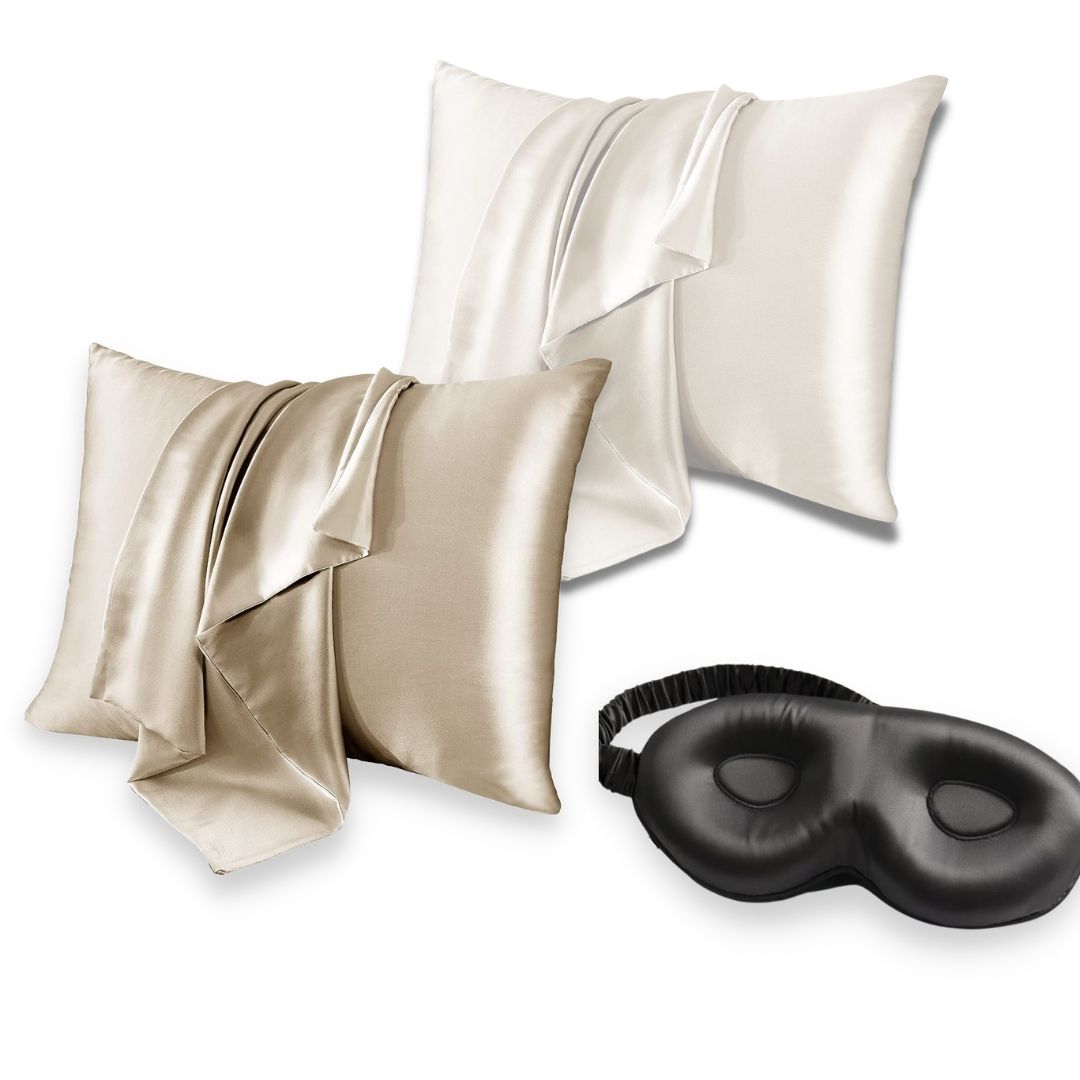 SILK COMBO | 2x Pillowcases & 3D Silk Sleep Mask