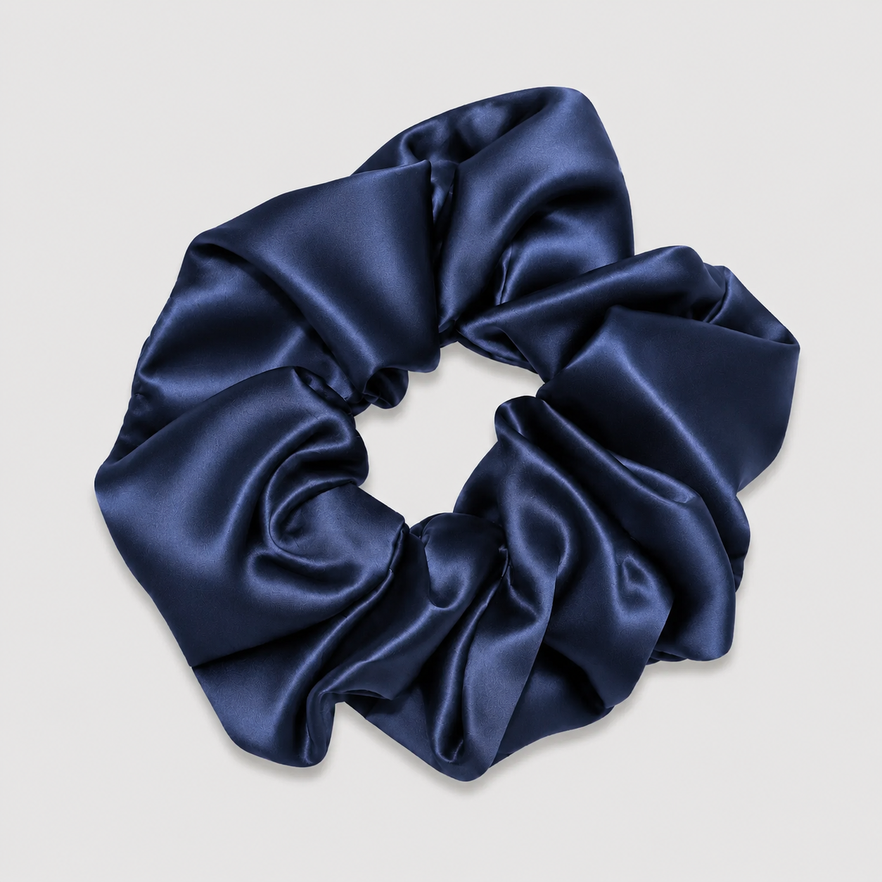 SIDEN SCRUNCHIE BIG - NAVY BLÅ