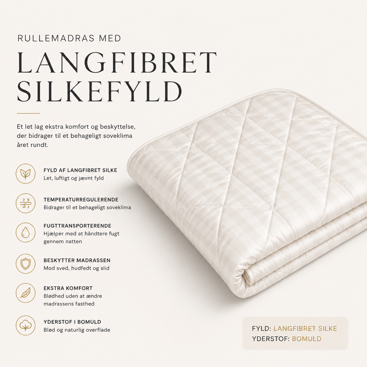 Zijden dekbed - Luxe dekbed met moerbeizijde vulling (hele jaar)
