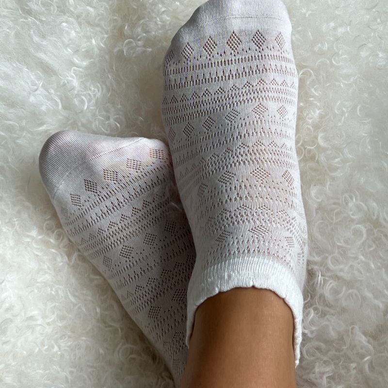 silke strømper hvide