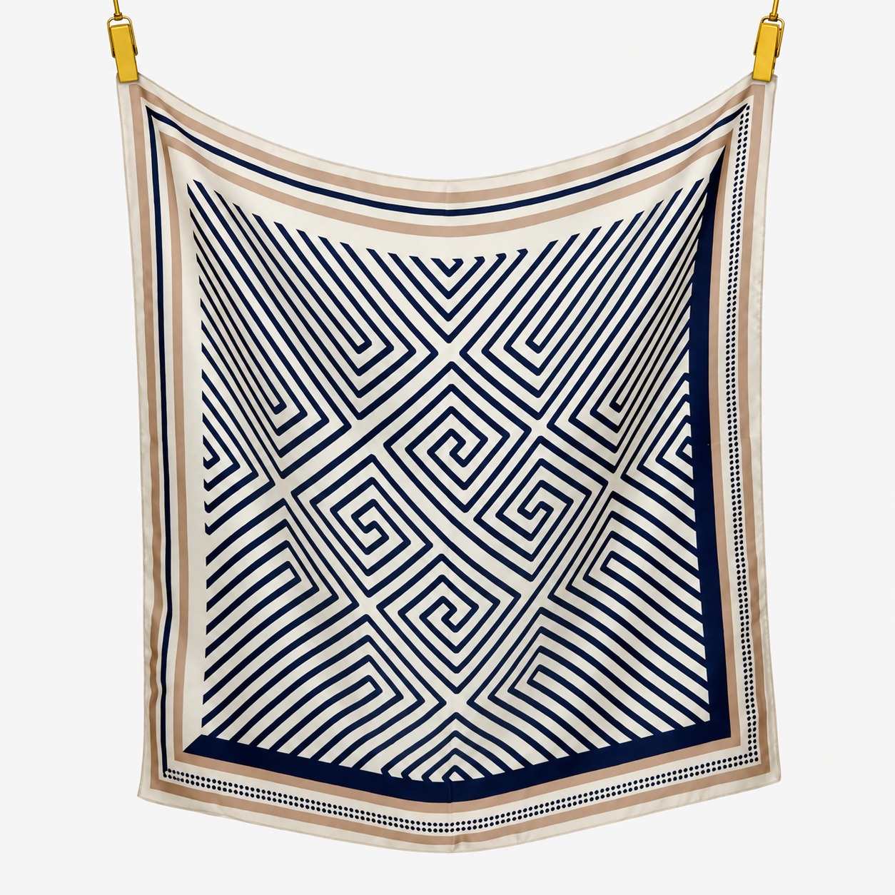 Silk Scarf - Blue Stripes | 68 CM