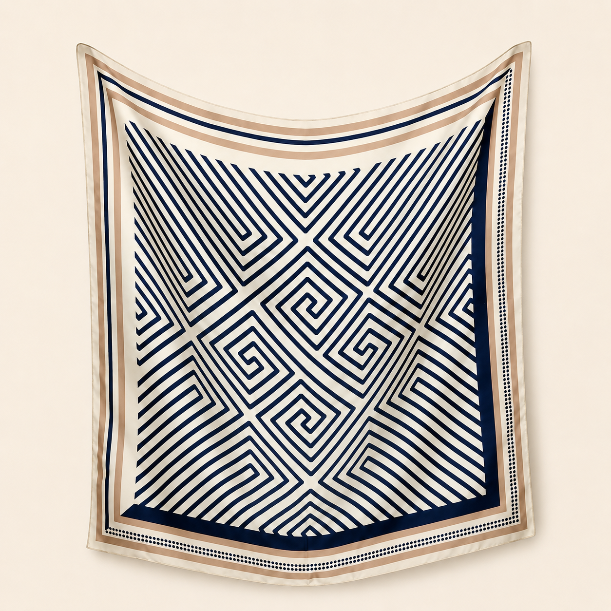 Silk Scarf - Blue Stripes | 68 CM