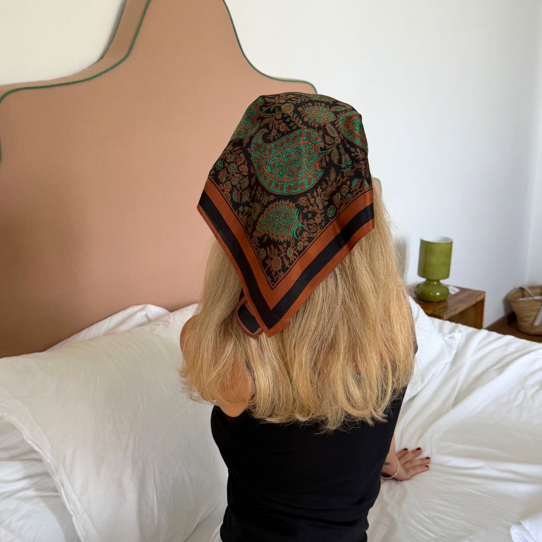 SILK Scarf | Bohemian Orange | 68 CM