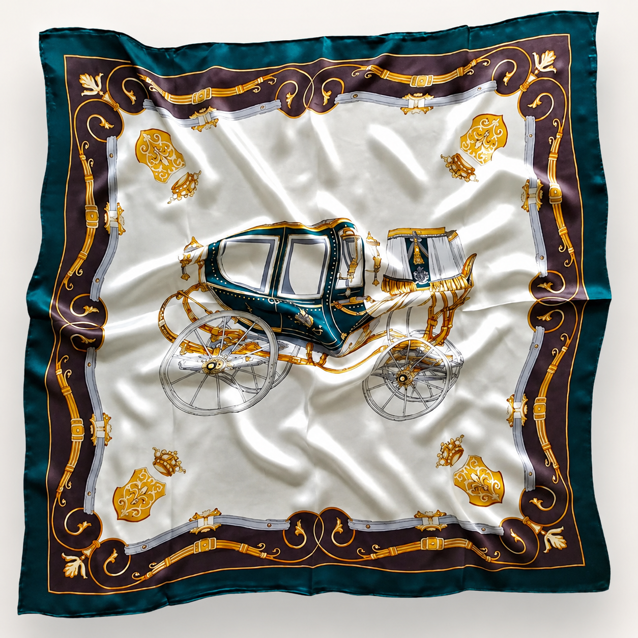 Silk Scarf | Ocean Green | 90 CM