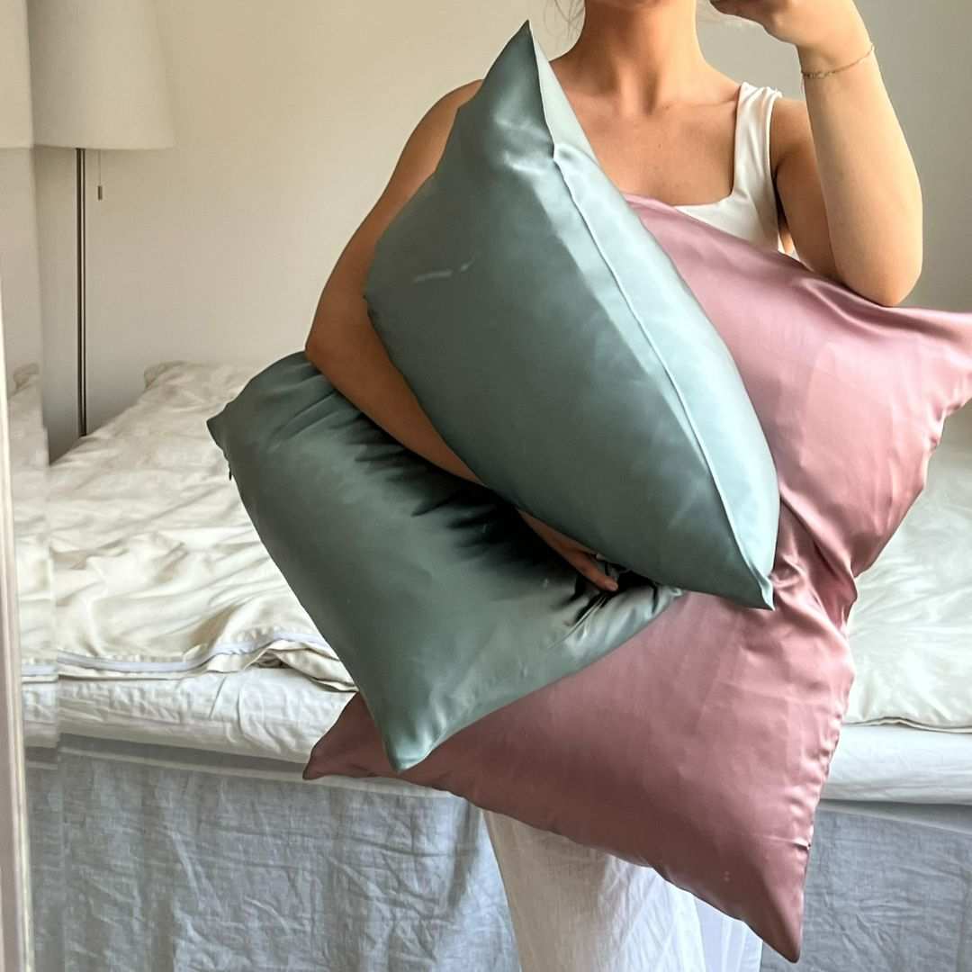 Silke pudebetræk - rosa