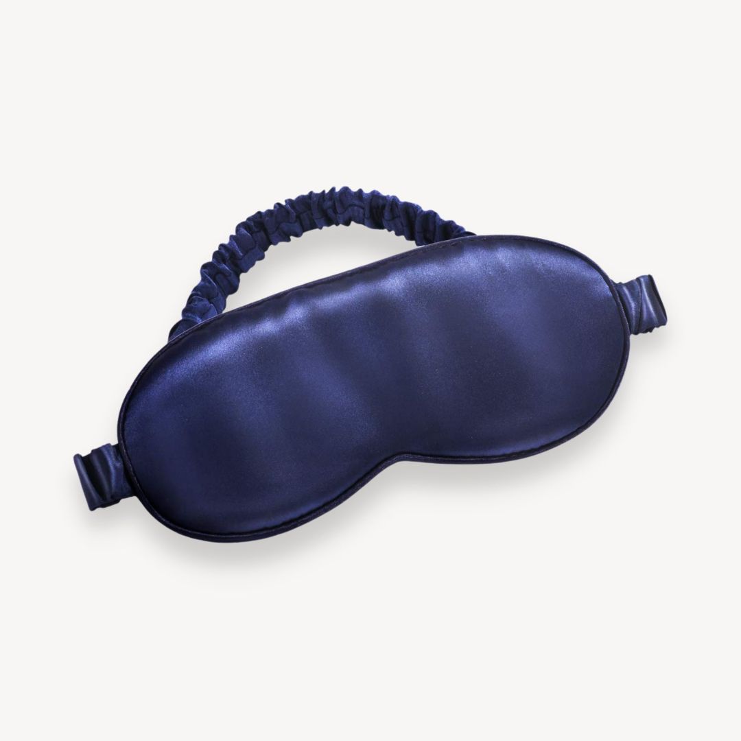 LUXURY SILK SLEEP MASK | NAVY BLUE