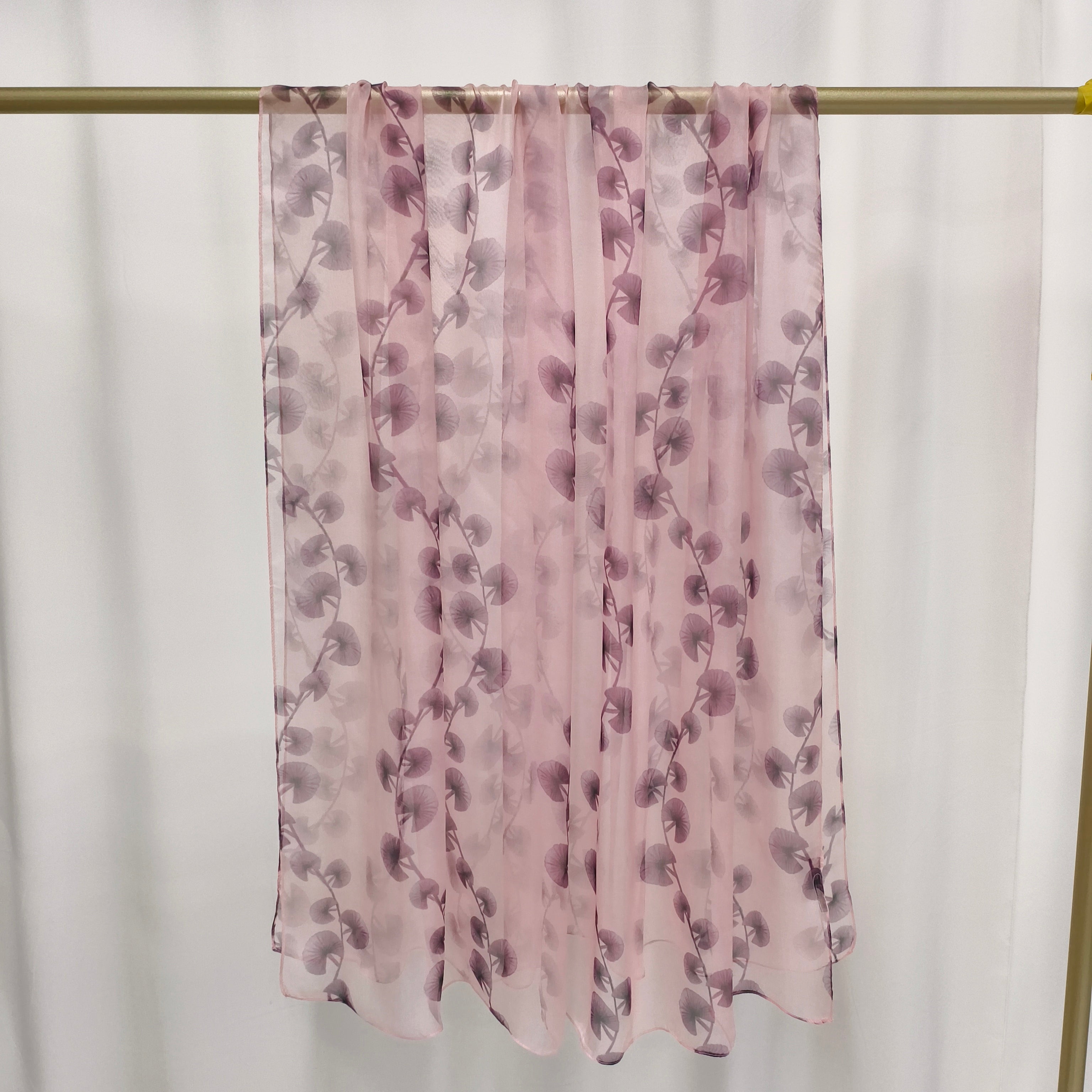 Italian Silk Scarf | Floris Rosa | 110x180 cm
