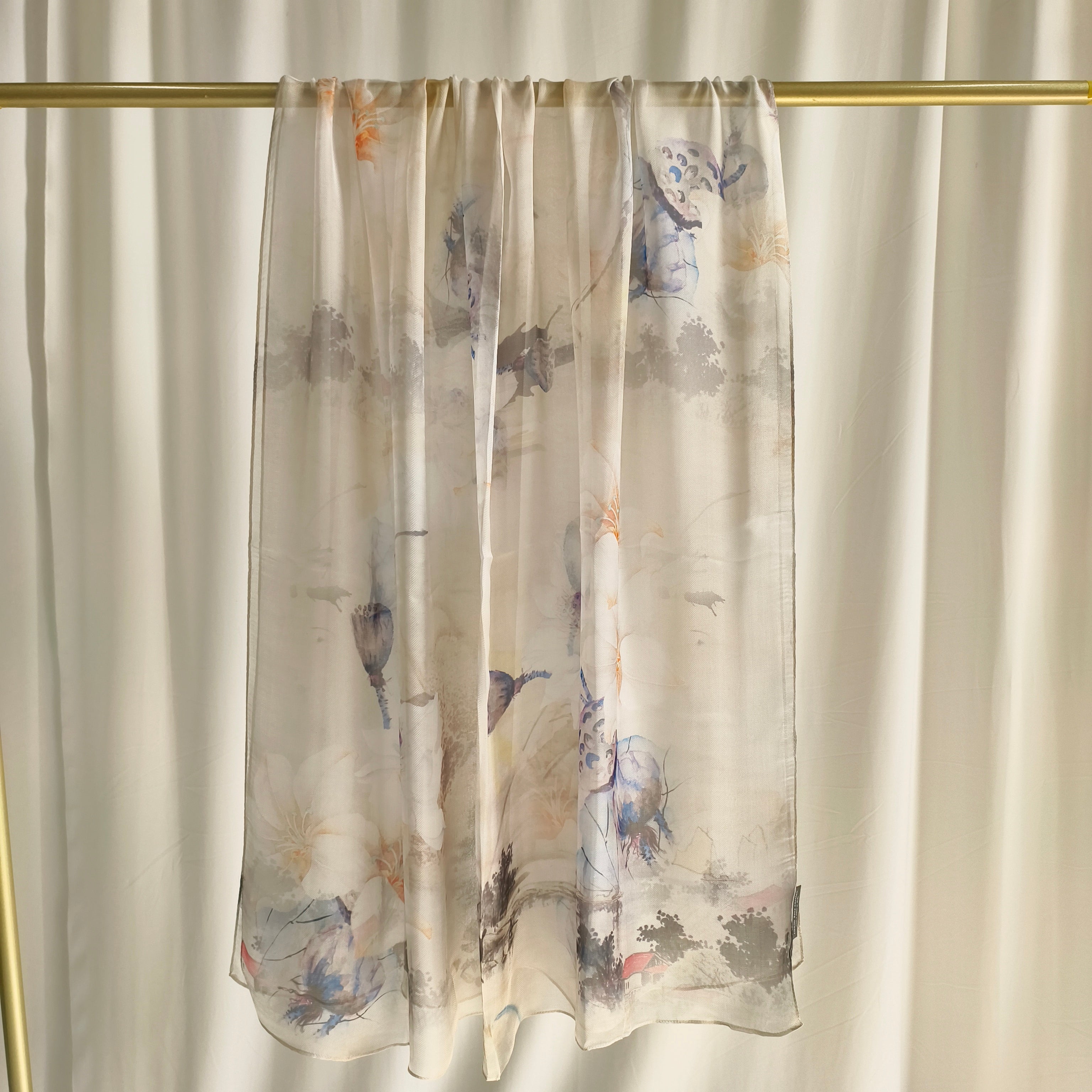 Italian Silk Scarf | Midnight mix | 110x180 cm
