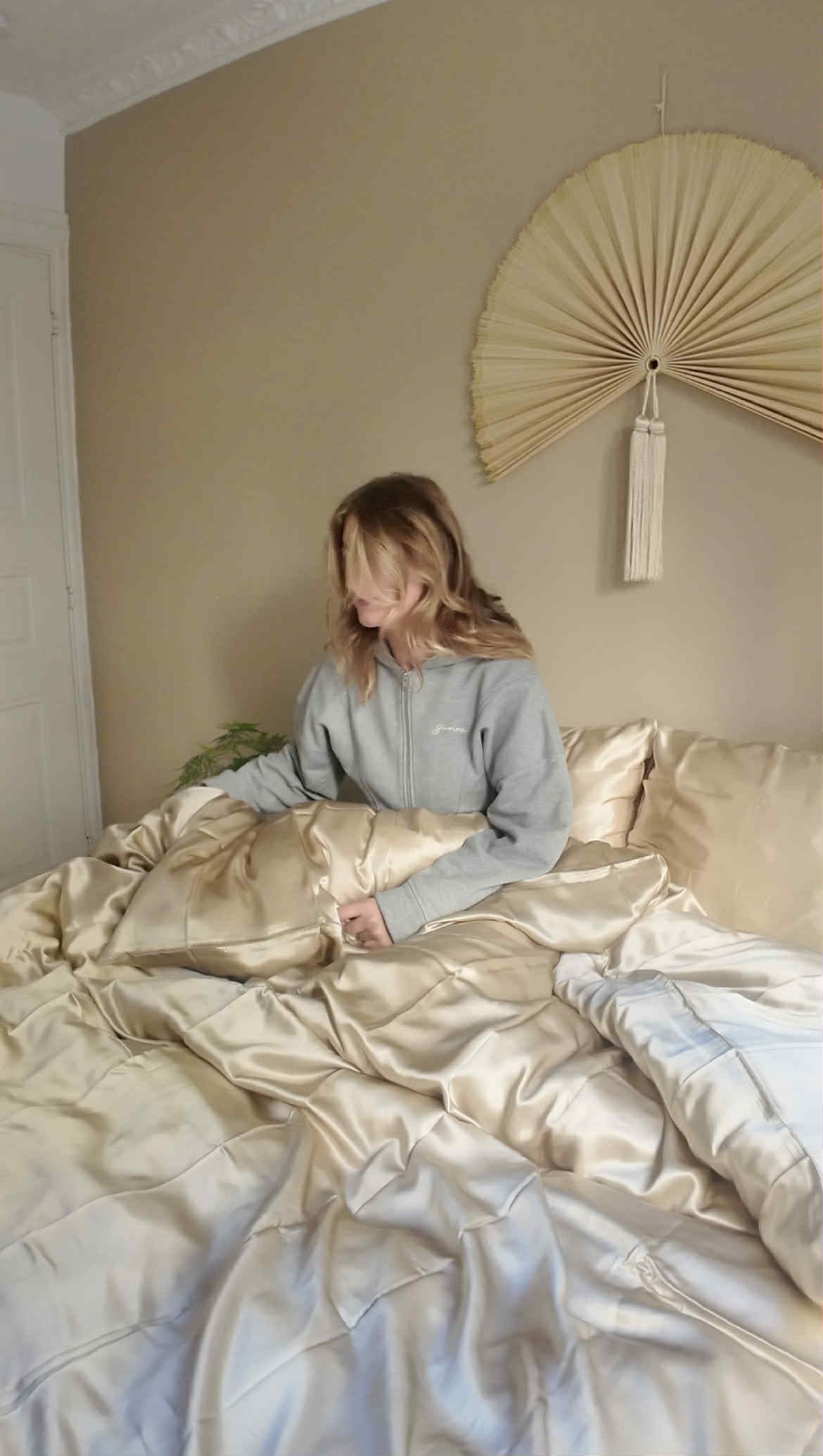 SILK BETTWÄSCHE (Bettbezug | Kissenbezug | Beige)