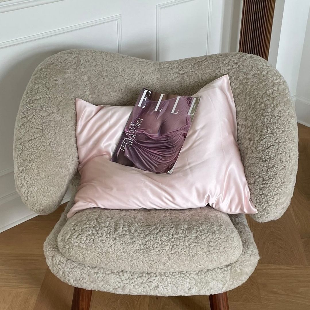 SILK PILLOWCASE - BABY PINK