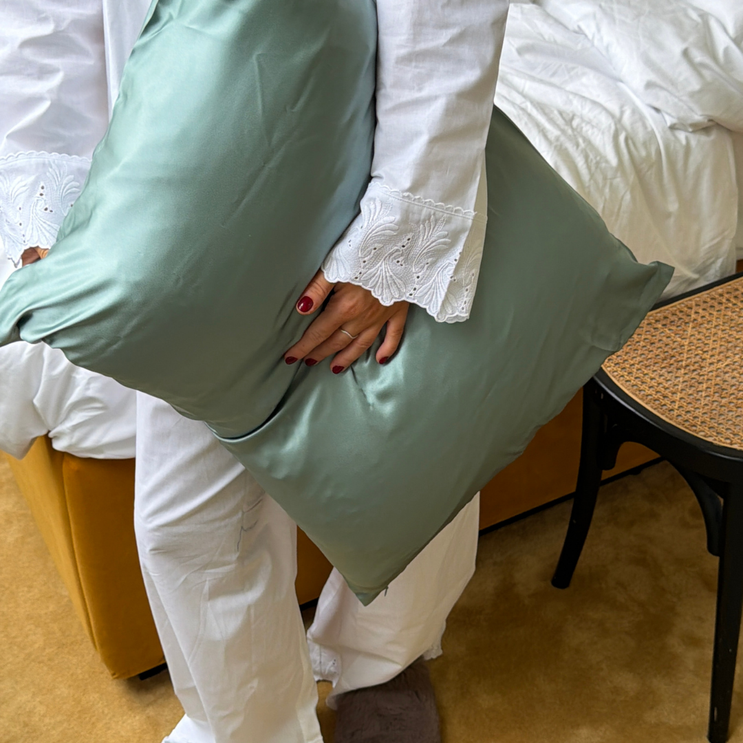 Silk Pillowcase | Ocean Green