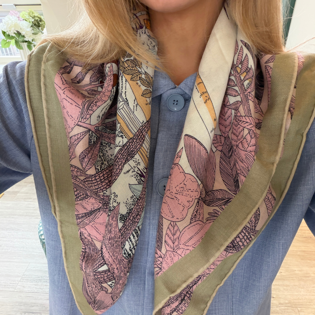 SilkWool Scarf – 70% Wool / 30% Mulberry Silk | Botanical Terrace