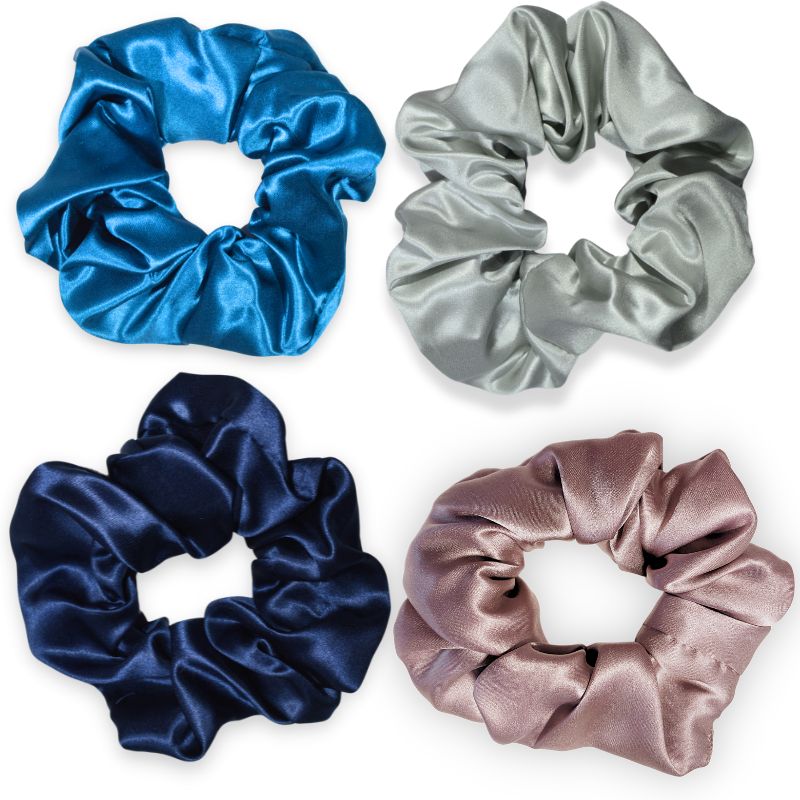 SILK SCRUNCHIE BIG (pack of 4) - Colorful