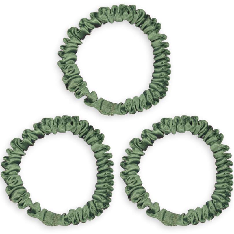 SILK SCRUNCHIE MINI (3er-Pack) - OCEAN GREEN