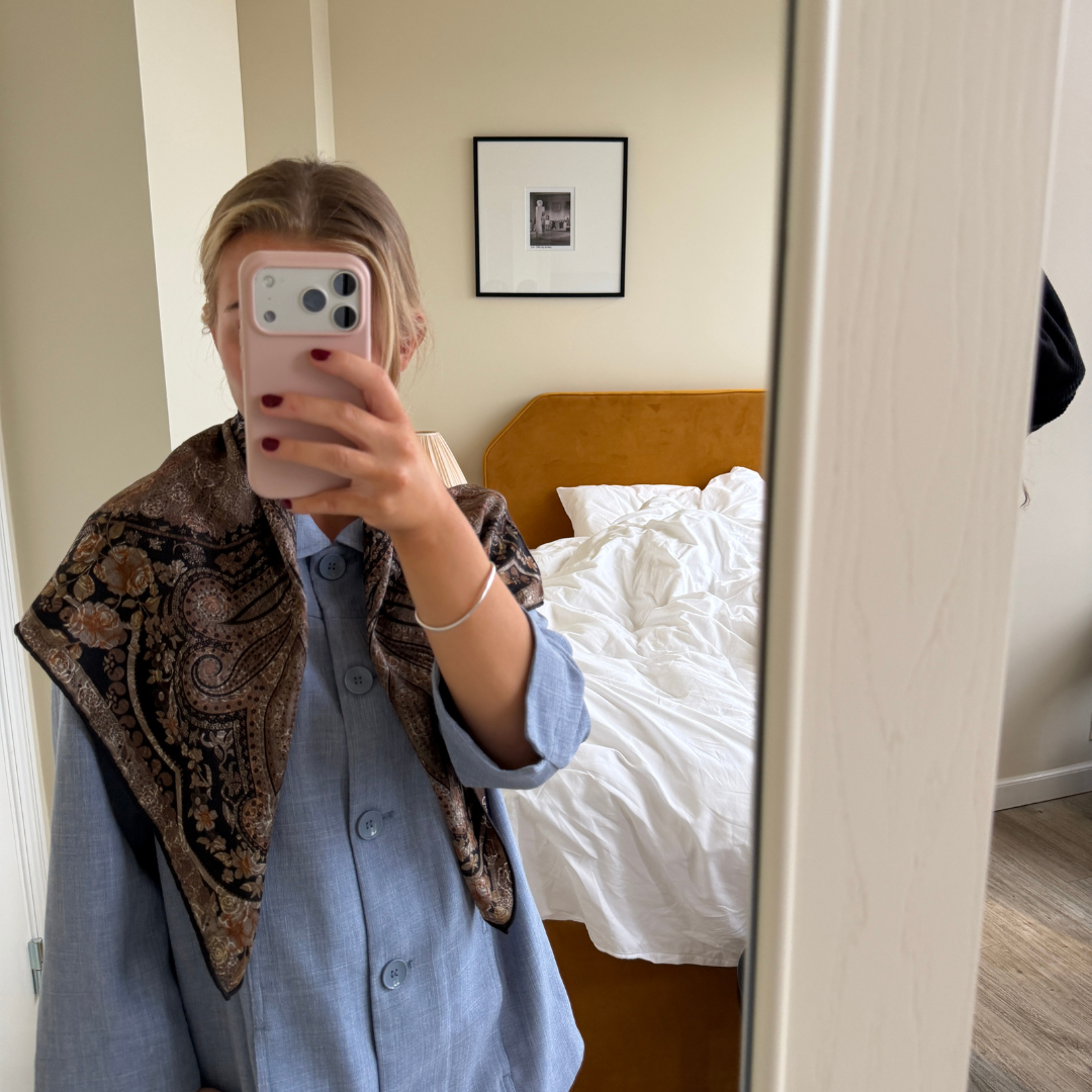 SilkWool Scarf – 70% Uld / 30% Mulberry Silke | Golden Tapestry