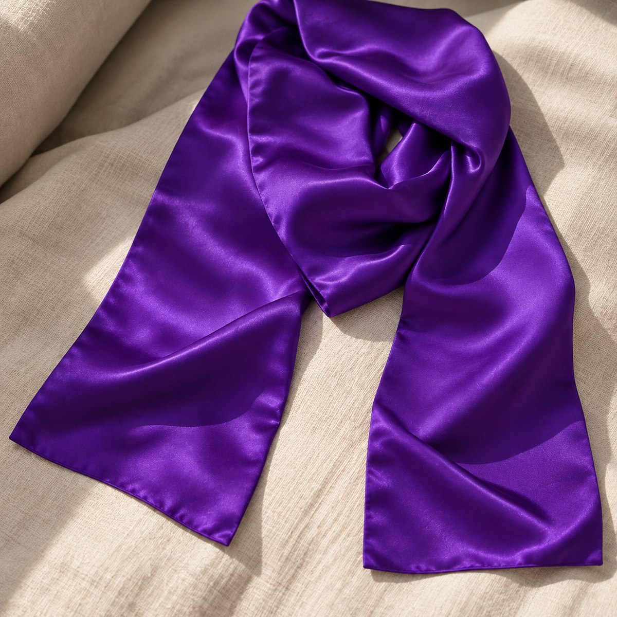 Signature-Seidentuch | Purple | 55x175 cm