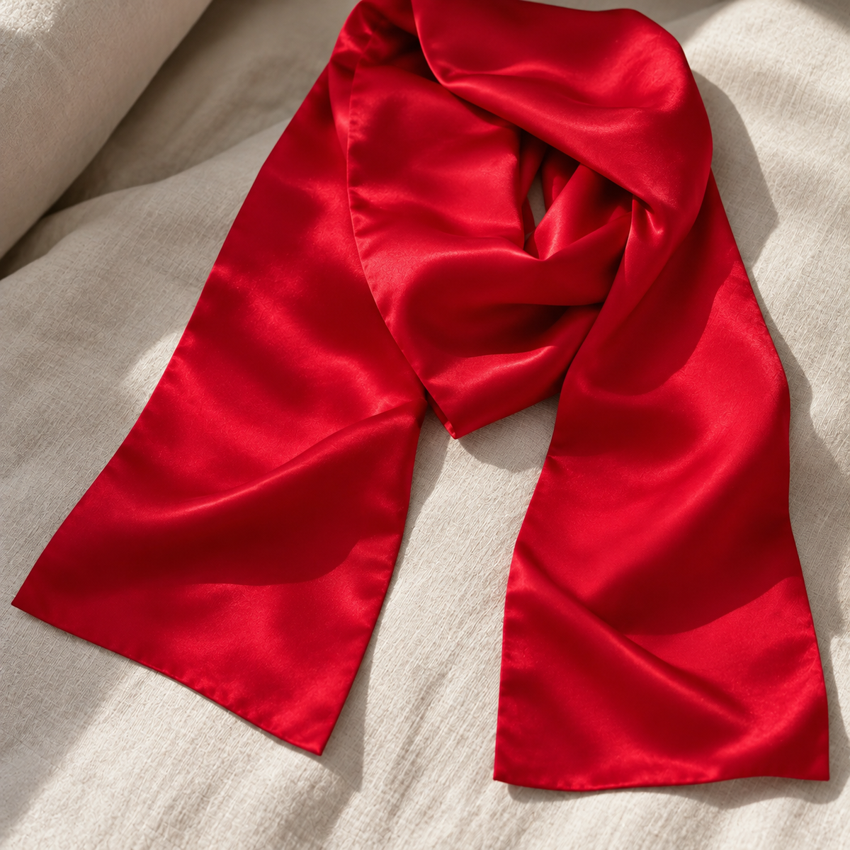 Signature Silk Scarf | Red | 55x175 cm