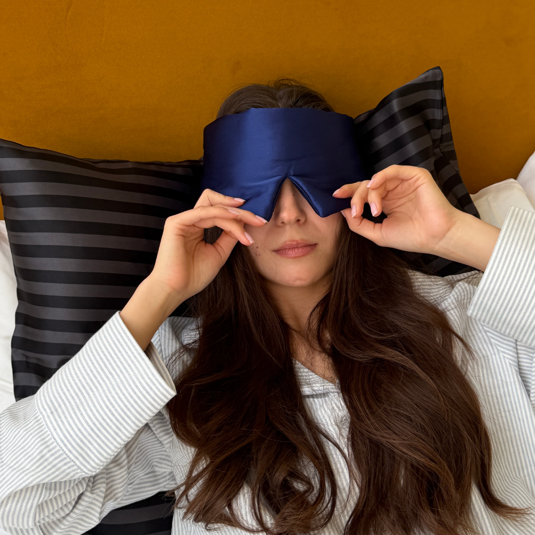 Cozy Silke Sovemaske | Navy