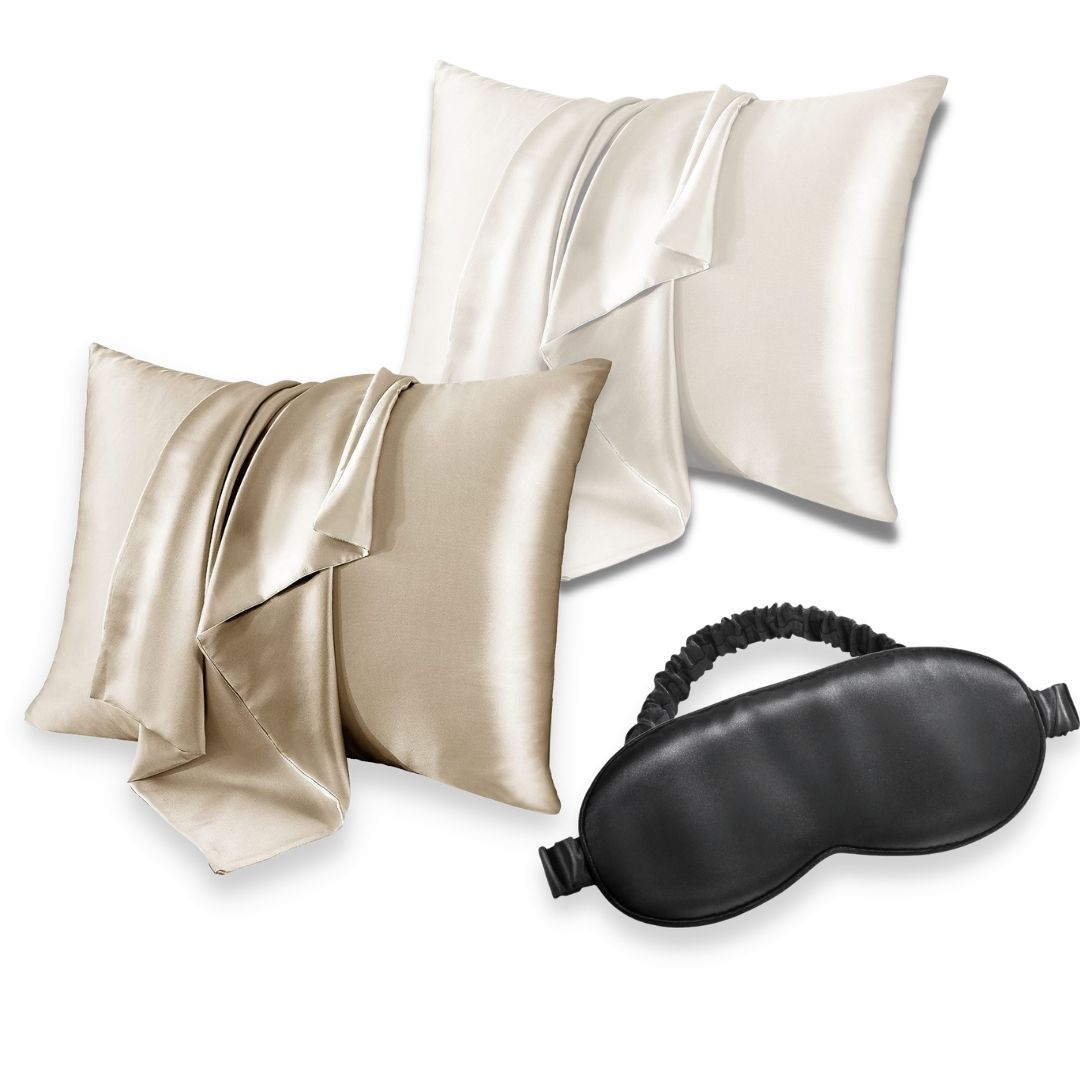 SILK COMBO | 2x Pillowcases & Sleep Mask