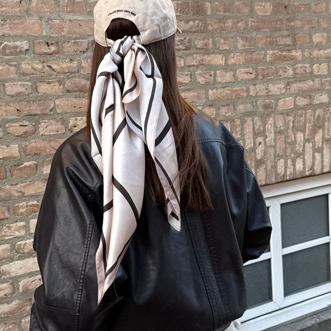 Silkkihuivi | Beige | 68 CM