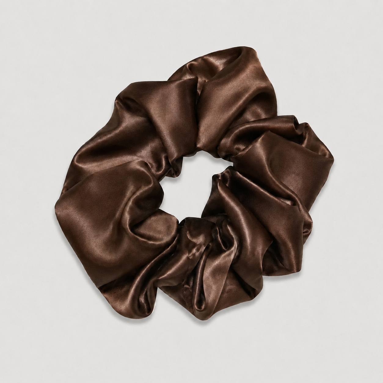 ZIJDE SCRUNCHIE GROOT - CHOCOLADE