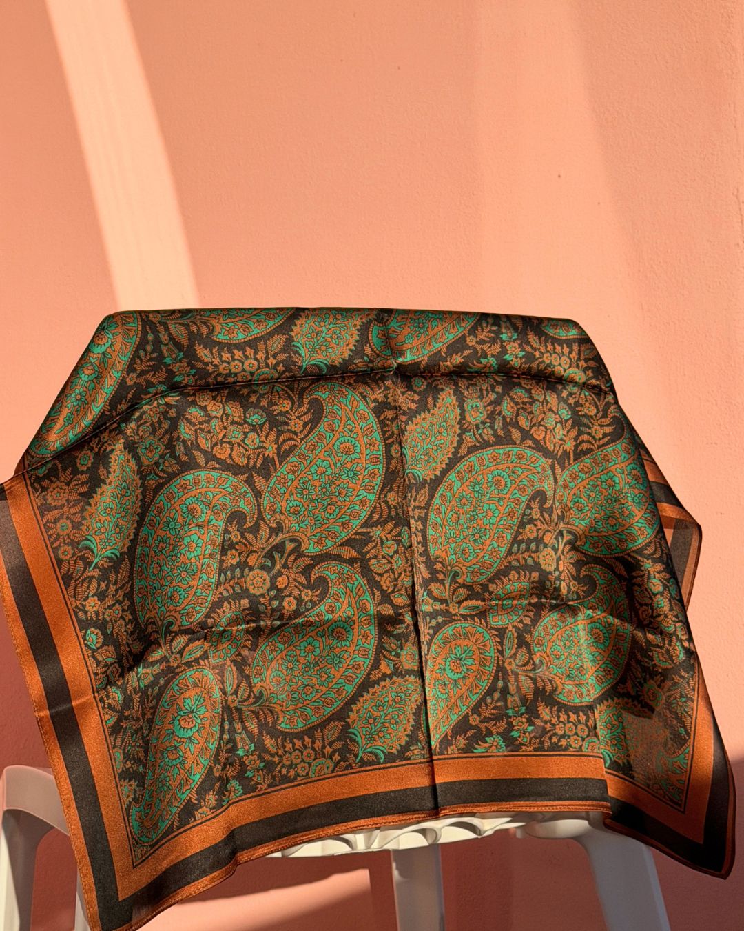 Zijden sjaal | Bohemian Oranje | 68 CM