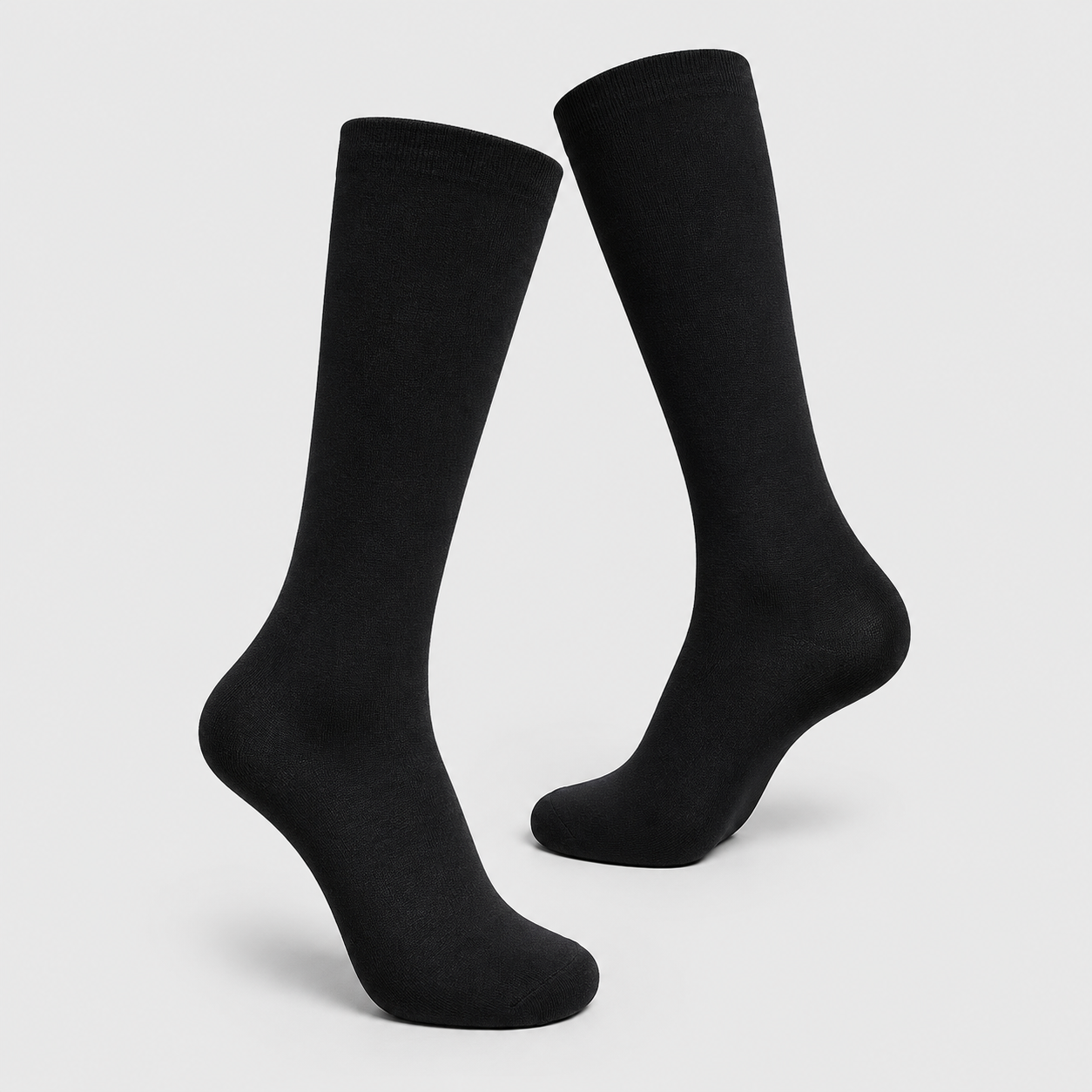 Long Silk Socks | 5-Pack | Black