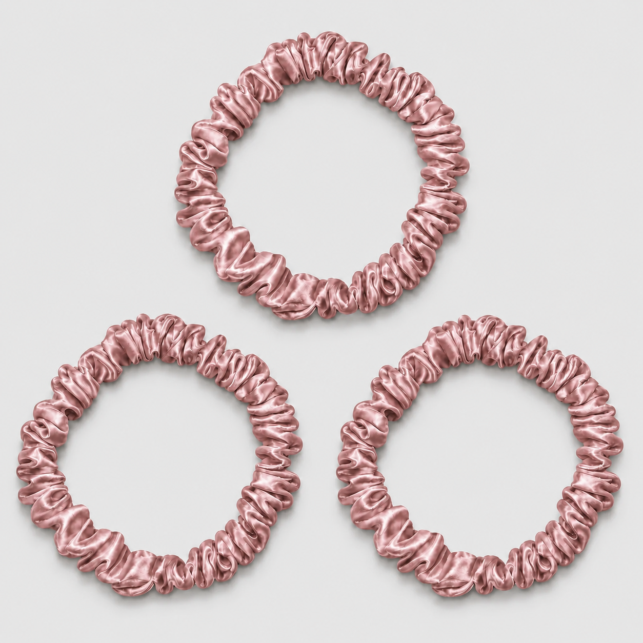 SILKE SCRUNCHIE MINI (3-pack) - ROSEGOUD