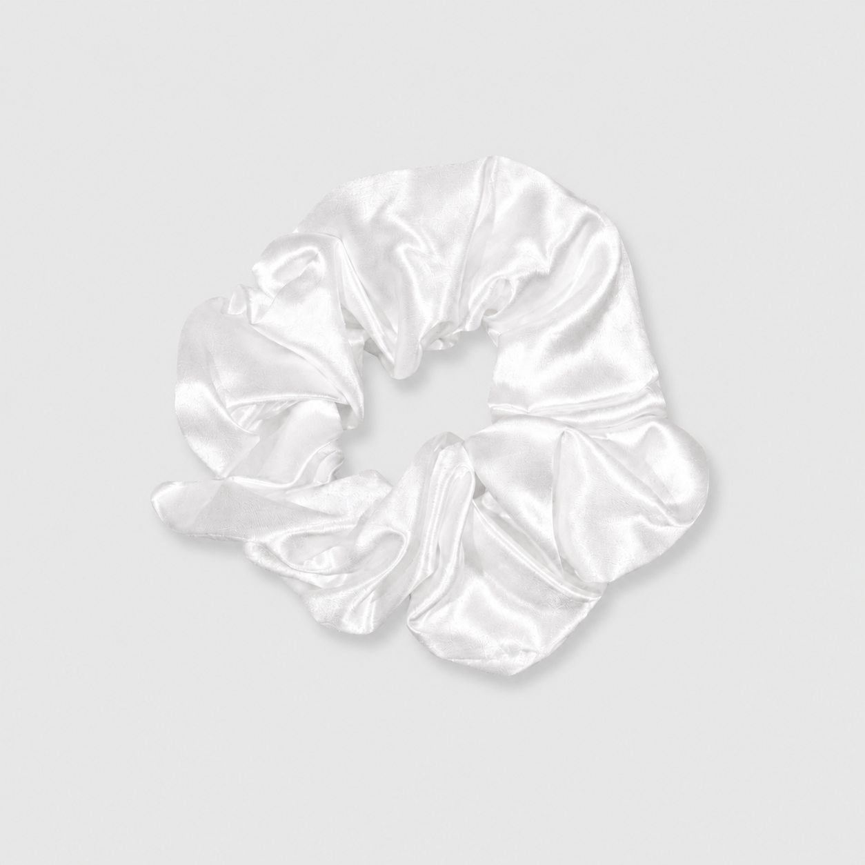 ZIJDE SCRUNCHIE GROOT - WIT