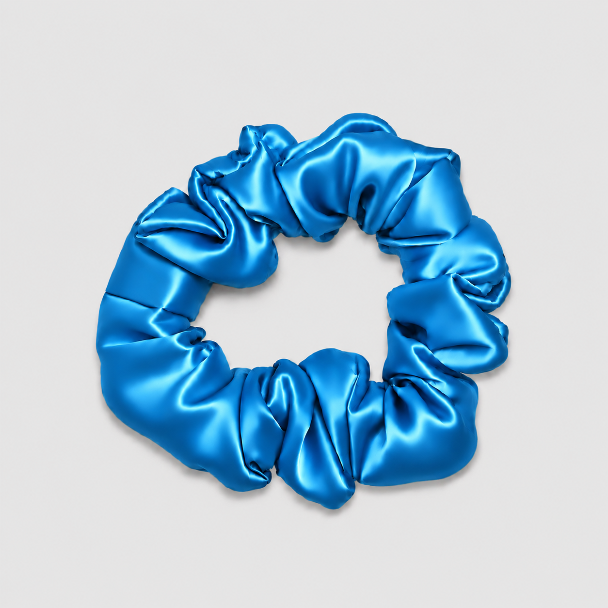 SILK SCRUNCHIE ORIGINAL (3-pack) - SHINY BLUE