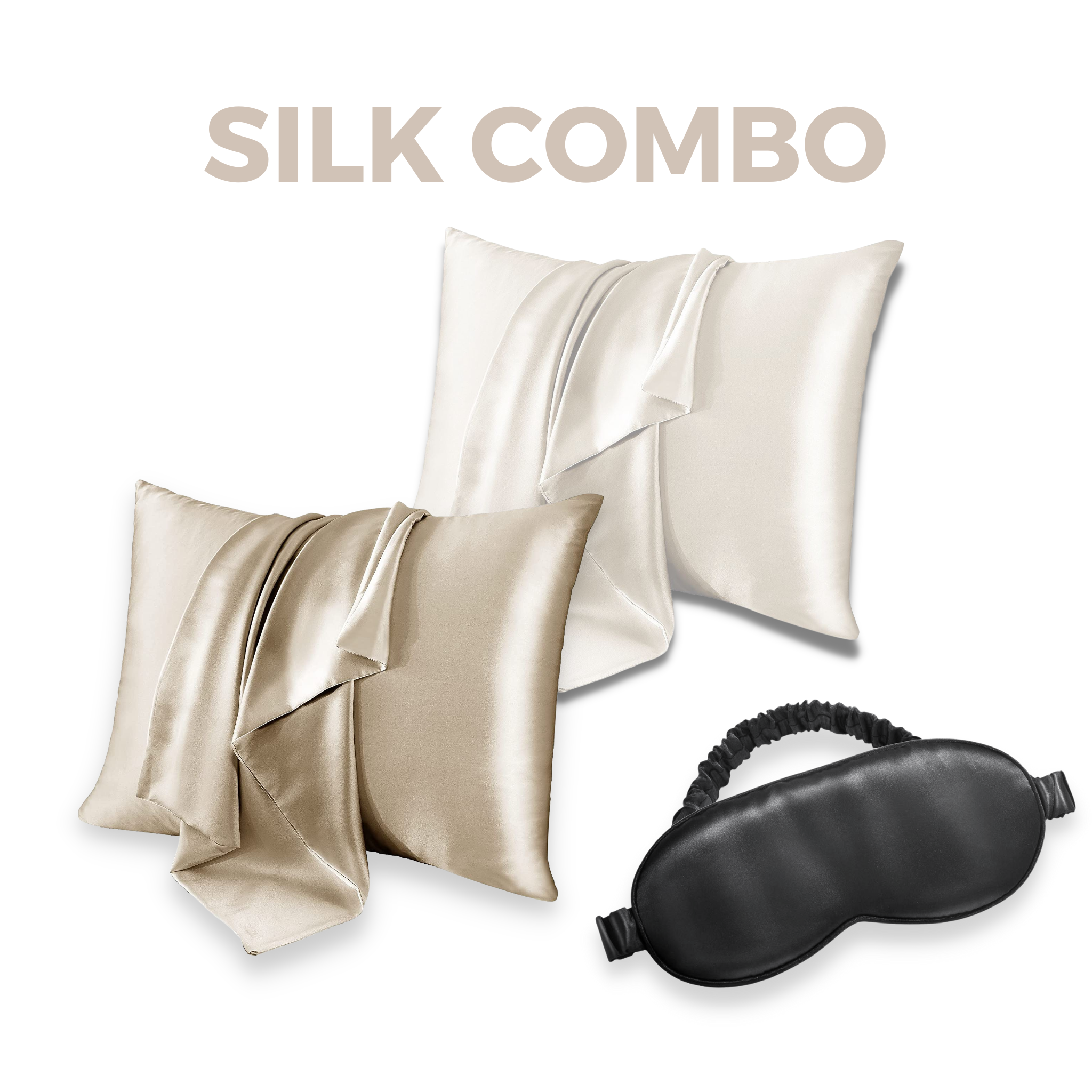 SILK COMBO | 2x Kissenbezüge & Schlafmaske