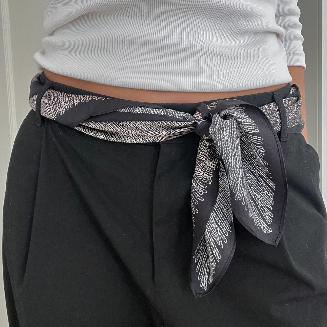 Zijde sjaal | Grijs mix 90x90