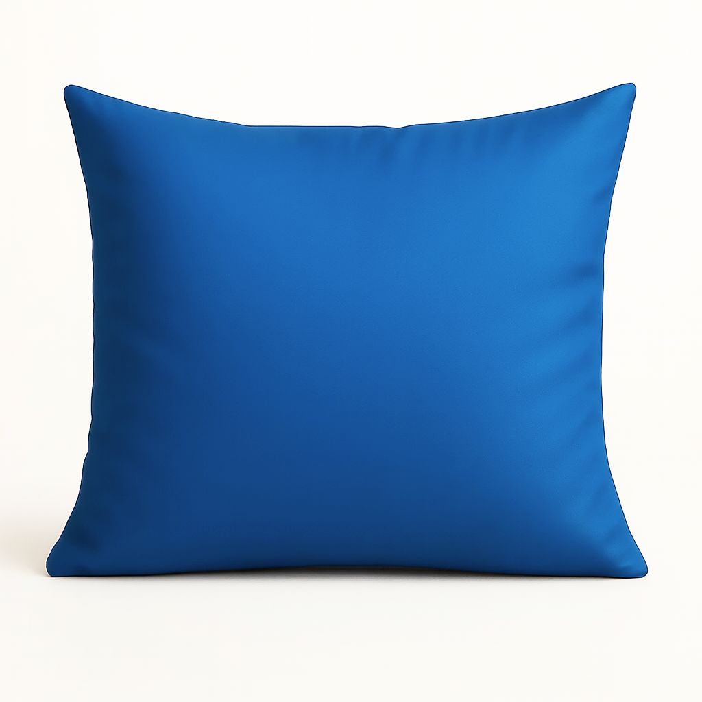 SILKE kussensloop - glanzend blauw