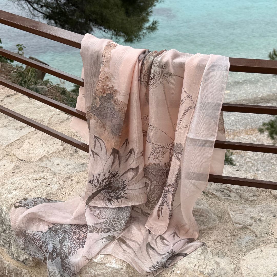 Italialainen silkkihuivi | Liberty | 110x180 cm