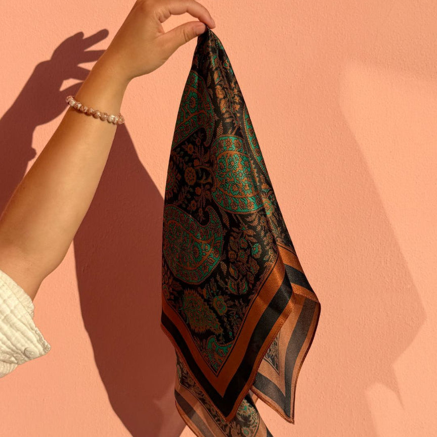 Zijden sjaal | Bohemian Oranje | 68 CM