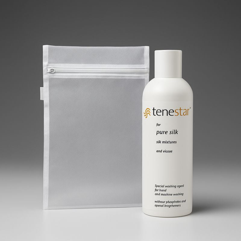 Wasset voor zijde (wasmiddel + waszak)