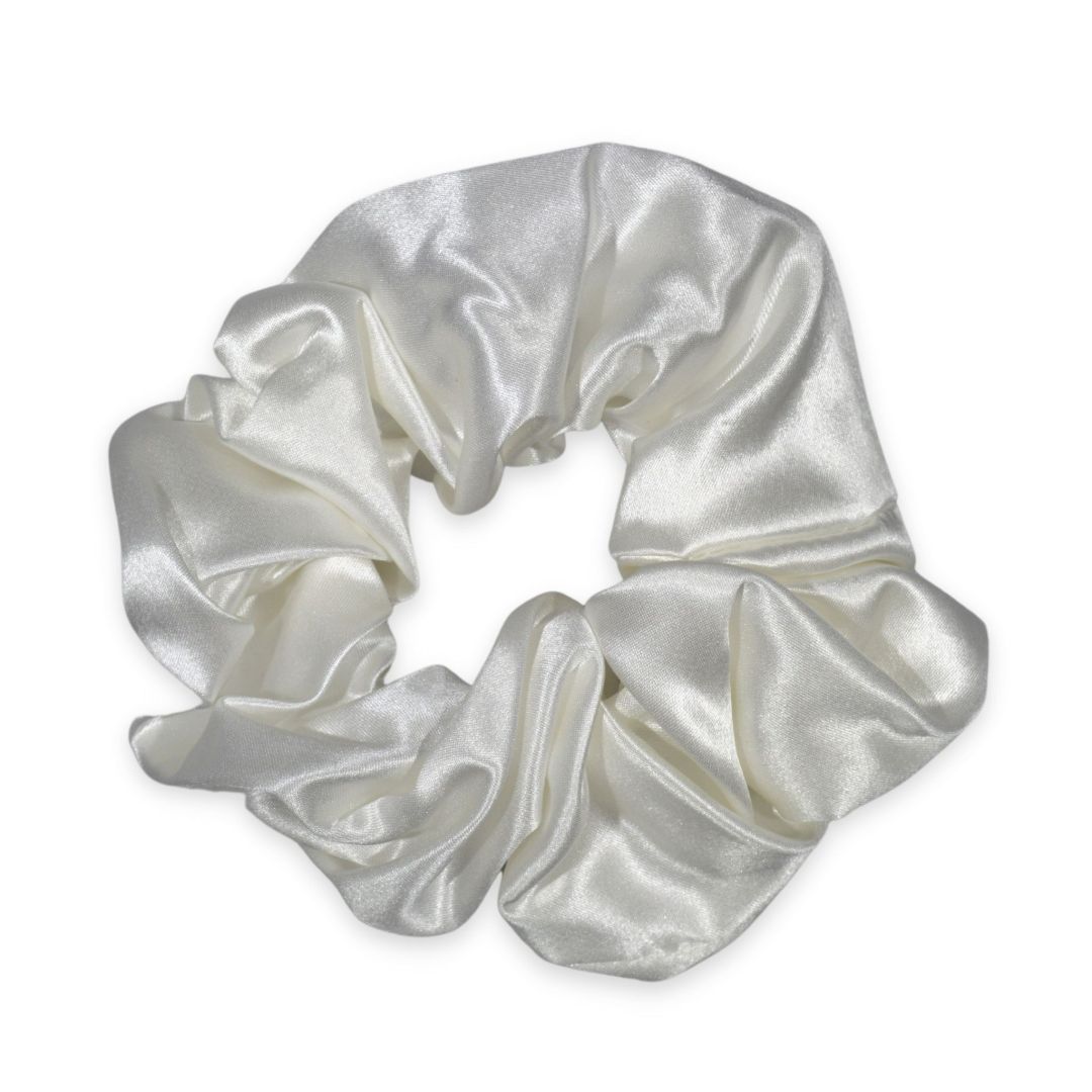 SILK SCRUNCHIE BIG - WHITE