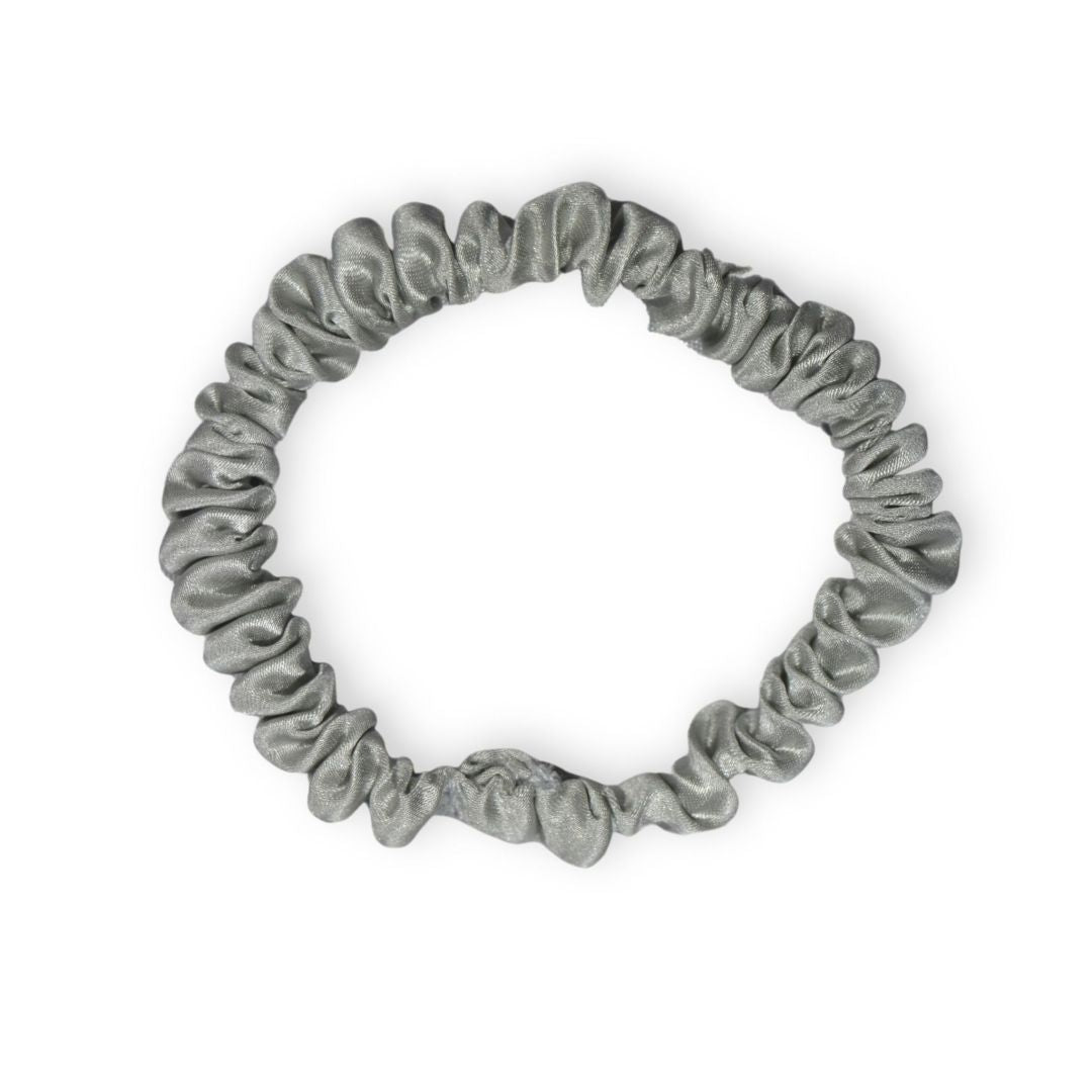 SILK SCRUNCHIE MINI (3er-Pack) - SILBER