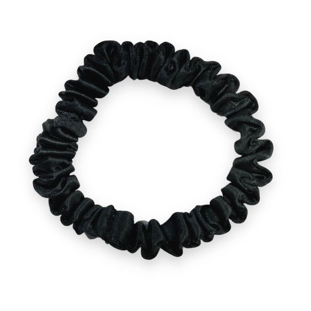 SILK SCRUNCHIE MINI (3er-Pack) - SCHWARZ