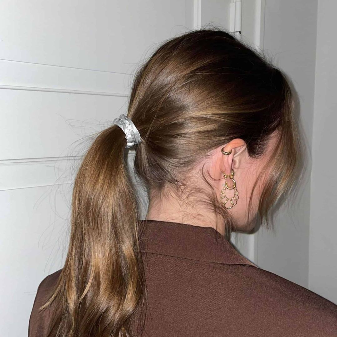 SILK SCRUNCHIE MINI (3-pack) - SILVER