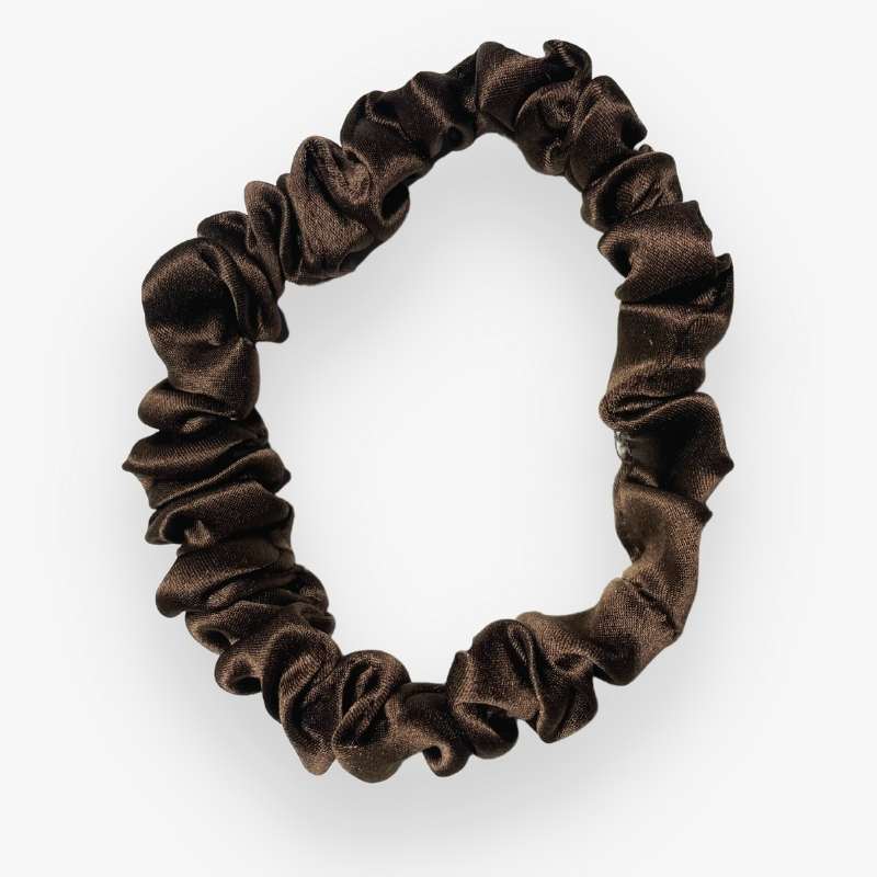 SILK SCRUNCHIE SKINNY - SCHOKOLADE